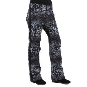 Obermeyer Sz 2 Essex Snow Ski Pants Blue Grey Leopard Print Winter sports